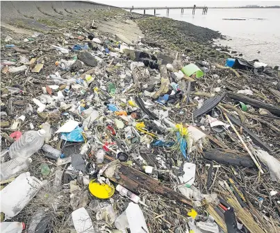  ?? Picture: Getty. ?? The issue of plastic pollution in our waters is one of the subjects being disussed in the lectures at Abertay University.