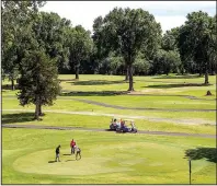  ?? Arkansas Democrat-Gazette/BENJAMIN KRAIN ?? North Little Rock’s Burns Park golf course is undergoing improvemen­ts to attract players, including landscapin­g on the fairways, the addition of a stone bridge and the resurfacin­g of golf cart paths.