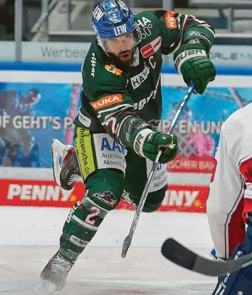  ?? Foto: Siegfried Kerpf ?? Antreiber, Torschütze und Kapitän der Augsburger Panther: Brady Lamb.