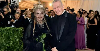  ??  ?? Jean-paul Gaultier designed Madonna’s ensemble for the 2018 Met Gala in New York