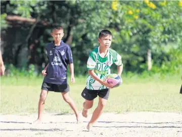  ??  ?? AIMING HIGH: Thanarat ‘Top’ Sihanam wants to play rugby profession­ally.
