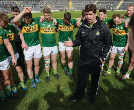  ??  ?? With an announceme­nt imminent that Eamonn Fitzmauric­e is staying on as Kerry football team manager for 2018, does the management have some hard calls to make if the team is to keep stride with Dublin and Mayo next year?