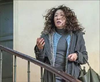  ?? Aimee Spinks/BBC America ?? Sandra Oh as Eve Polastri in “Killing Eve.” Netflix is looking for a stand-in for her while filming “The Chair” in Pittsburgh.