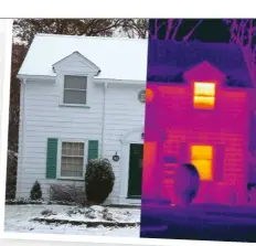  ??  ?? Thermogram­s detect infrared radiation and can help identify areas where the most heat is lost (shown in yellow and orange)