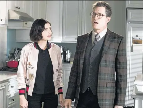  ?? Jack Rowand The CW ?? STELLA (LUCY HALE) lives life assuming she’s dying, but then, after eight years, her cancer goes away. Dylan Walsh plays her dad, Paul.