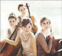  ?? SUBMITTED PHOTO ?? The Cecilia String Quartet will perform Sunday evening as part of the Indian River Festival at St. Mary’s Church.