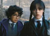  ?? NETFLIX ?? Moosa Mostafa and Jenna Ortega in “Wednesday,” a TV spinoff of the “Addams Family.”