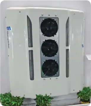  ??  ?? Eberspaech­er ‘s electric roo-fmounted air-conditione­rs system