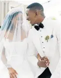  ??  ?? Tumi and Zolani Dlamini during their wedding.