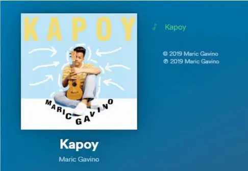  ?? Contribute­d Photo ?? Dabawenyo singer-songwriter Maric Gavino released on May 18, 2019 his sophomore single entitled Kapoy.