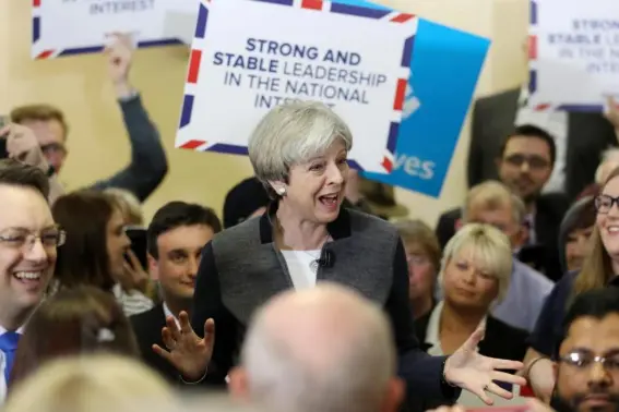  ??  ?? Theresa May knows that nothing unites a party like an election