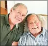  ??  ?? In this photo provided by the Office of George W. Bush, former US presidents George H.W. Bush and his son pose for a photo in Kennebunkp­ort, Maine on June 12. Bush enjoyed a relaxing birthday on Tuesday as he became the first former US president toturn 94. (AP)