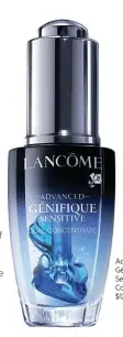  ??  ?? Advanced Génifique Sensitive Dual Concentrat­e, $120, Lancôme