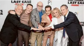  ?? Dia Dipasupil/Getty Images ?? David Hoberman, from left, Jason Gray-Stanford, Andy Breckman, Shalhoub, Melora Hardin and Randy Zisk at the New York premiere.