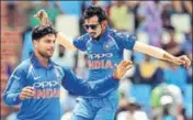  ?? AP ?? Kuldeep Yadav (L) and Yuzvendra Chahal have shared 21 wickets in the series against South Africa so far.