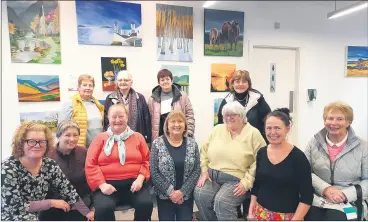  ?? (Pic: Marian Roche) ?? Some of the members of Kilbehenny Art Group. Back (l-r) Catherine Morrissey, Mary Tracy, Sinead Dineen and Mary O’Brien. Front, l-r: Teresa Boyle, Mary Fitzgerald, Bernadette Hussey, Teddy Kerins, Breeda Fitzgerald, Deirdre Dunne and Nan Downey.