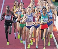  ?? ?? MUIR LEFT TO GIVE Laura comes second in her 1500m heat