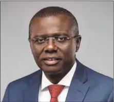  ??  ?? Lagos State Governor, Babajide Sanwo-Olu