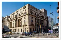  ??  ?? FIRST FOR YOU. The old Barclays Bank building as it looks today. It’s now a First National Bank and stands opposite the historic Tudor Chambers.