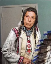  ?? ASSOCIATED PRESS 1986 ?? Iron Eyes Cody, the “Crying Indian” whose tearful face in 1970s TV commercial­s became a powerful symbol of the anti-littering campaign, is pictured in this 1986 photo. Keep America Beautiful, the nonprofit that originally commission­ed the advertisem­ent, announced Feb. 23 that ownership of the ad’s rights will be transferre­d to the National Congress of American Indians.