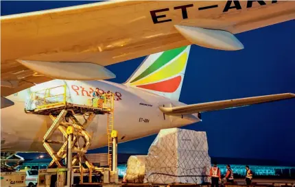  ?? ?? Chongqing inaugurate­s its first regular freight flight to Africa on 26 June 2019