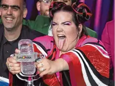  ?? Foto: Markku Ulander, dpa ?? Die schrille Siegerin: Netta Barzilai bringt Israel mit ihrem Stück „I’m Not Your Toy!“auf den ersten Platz.