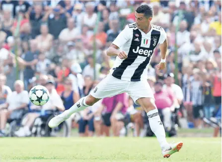  ?? PICTURE: EPA ?? RONALDO AND THE OLD LADY: Cristiano Ronaldo will make his much anticipate­d debut in competitiv­e colours for Juventus this weekend against Chievo tomorrow when the Serie A kicks off in Italy.