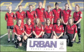  ??  ?? Students from Heath Lane Academy, in Earl Shilton, competed at a national rugby competitio­n after being selected by Leicester Tigers