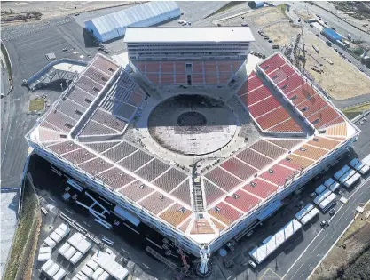  ??  ?? The Pyeongchan­g Olympic Stadium, the venue for the opening and closing ceremonies of the 2018 Winter Games.