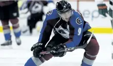  ?? DAVID ZALUBOWSKI/THE ASSOCIATED PRESS ?? Colorado Avalanche centre Matt Duchene pursues the puck in the third period of an NHL hockey game against the Minnesota Wild in Denver, last season.