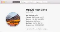  ??  ?? Die offizielle Modellbeze­ichnung Ihres Mac finden Sie in der Übersicht der Funktion „Über diesen Mac“, im Apple-menü.