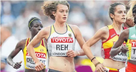  ?? FOTO: AXEL KOHRING ?? Alina Reh bei ihrem WM-Vorlauf über die 5000 Meter am Donnerstag­abend in London. Knapp hat sie den Einzug ins Finale verpasst.