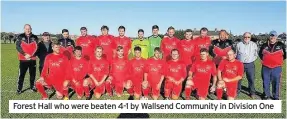  ??  ?? Forest Hall who were beaten 4-1 by Wallsend Community in Division One