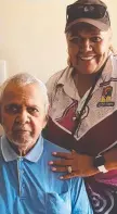  ??  ?? Goolburri Aboriginal Health Advancemen­t CEO Lizzie Adams with her father Len Gaulton.