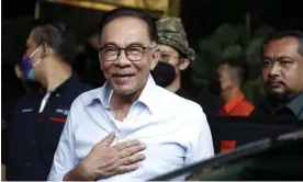  ?? Wong Fok Loy/SOPA Images/Rex/Shuttersto­ck ?? Anwar Ibrahim has finally achieved his dream of becoming Malaysian PM. Photograph: