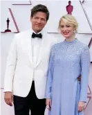  ?? Photograph: Getty Images ?? Vinterberg with his wife Helene Reingaard Neumann at the Oscars in April.