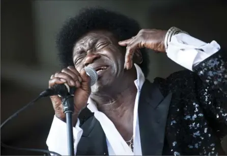  ?? KARSTEN MORAN, NYT ?? Charles Bradley performs in Manhattan in 2012. Bradley, the journeyman soul singer who turned from an itinerant worker and small-time James Brown impersonat­or into a late-in-life headliner, died on Saturday in Brooklyn. He was 68.