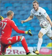  ??  ?? BLANK ACCOUNT: Leeds ace Chris Wood is denied