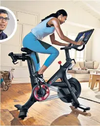  ??  ?? On your bike: Rishi Sunak, inset, is one of thousands who have bought the £1,750 exercise machine; James Kirkup, below