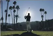  ?? Marcio Jose Sanchez Associated Press ?? PATRICK CANTLAY tees off from the 18th in the first round. Cantlay closed with five straight pars.