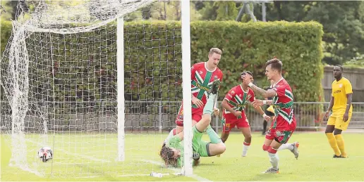  ?? ?? Windsor found their best form of the season so far in Monday's convincing 3-0 win over Flackwell Heath. Photo: Gary House.