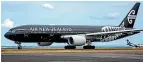  ??  ?? Air New Zealand Boeing 777-200ER, registrati­on number ZK-OKH, will be stored in the California­n desert.