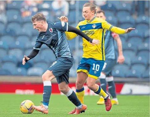  ??  ?? REVENGE MISSION: Regan Hendry, left, has Livingston in his sights after the midweek humbling of the Pars.