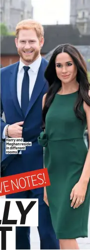  ??  ?? Harry and Meghan reside in different rooms