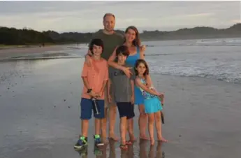  ?? FAMILY PHOTOS ?? On the beach in Costa Rica. The year, following their cross-Canada road trip, the Palmer family lived in the Central American country. They believe that “a trip like that is a great way for a family to reconnect.”