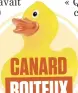  ??  ?? CANARD BOITEUX