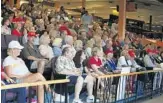  ?? CARLINE JEAN/SOUTH FLORIDA SUN SENTINEL ?? Part of the audience Sept. 17 at the Donald Trump club meeting at the Palm Beach Kennel Club in West Palm Beach.