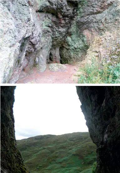  ??  ?? The cave entrance; view from inside