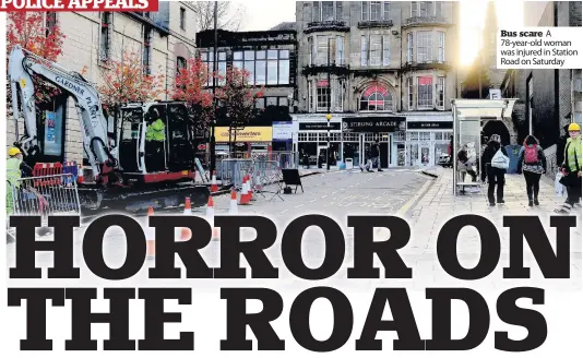  ??  ?? Bus scare A 78-year-old woman was injured in Station Road on Saturday