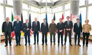  ?? Photo: EPA ?? Ukrainian President Volodymyr Zelensky (in his trademark fatigues) with G7 leaders yesterday in Hiroshima, Japan.